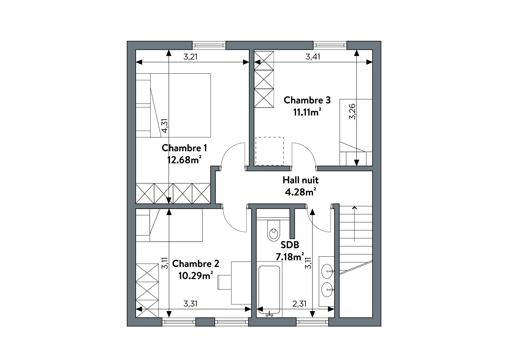Plan étage TC04