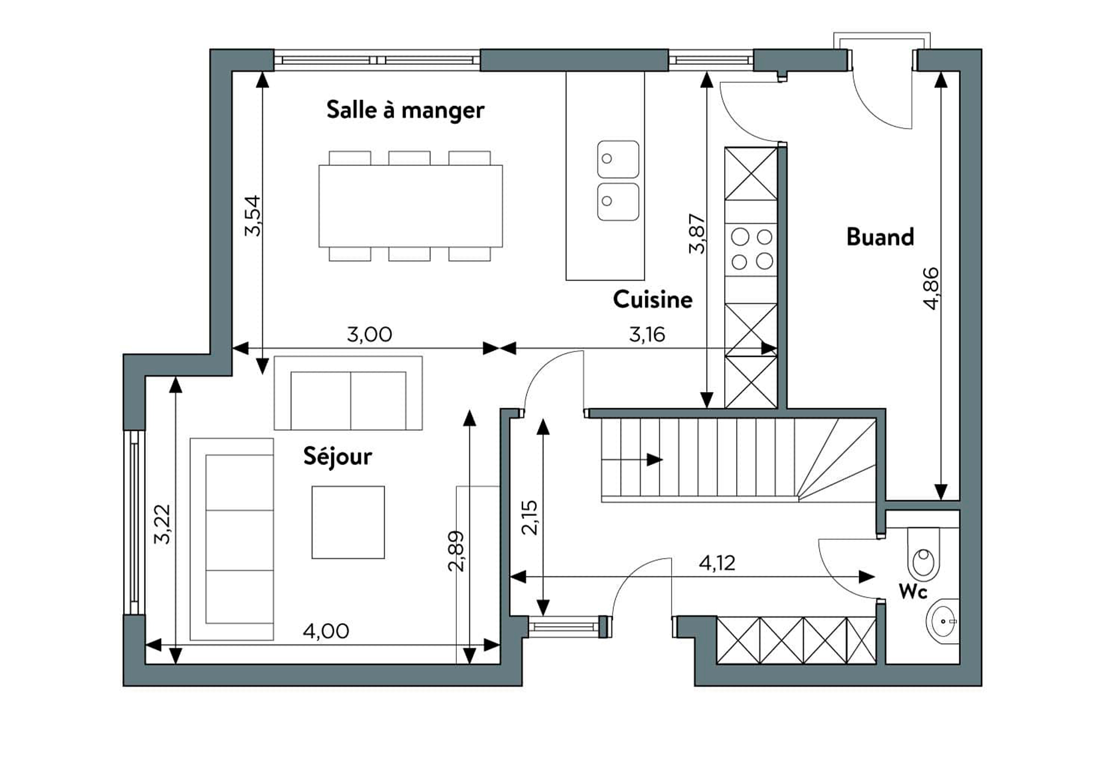 Plan rez-de-chaussée TC06