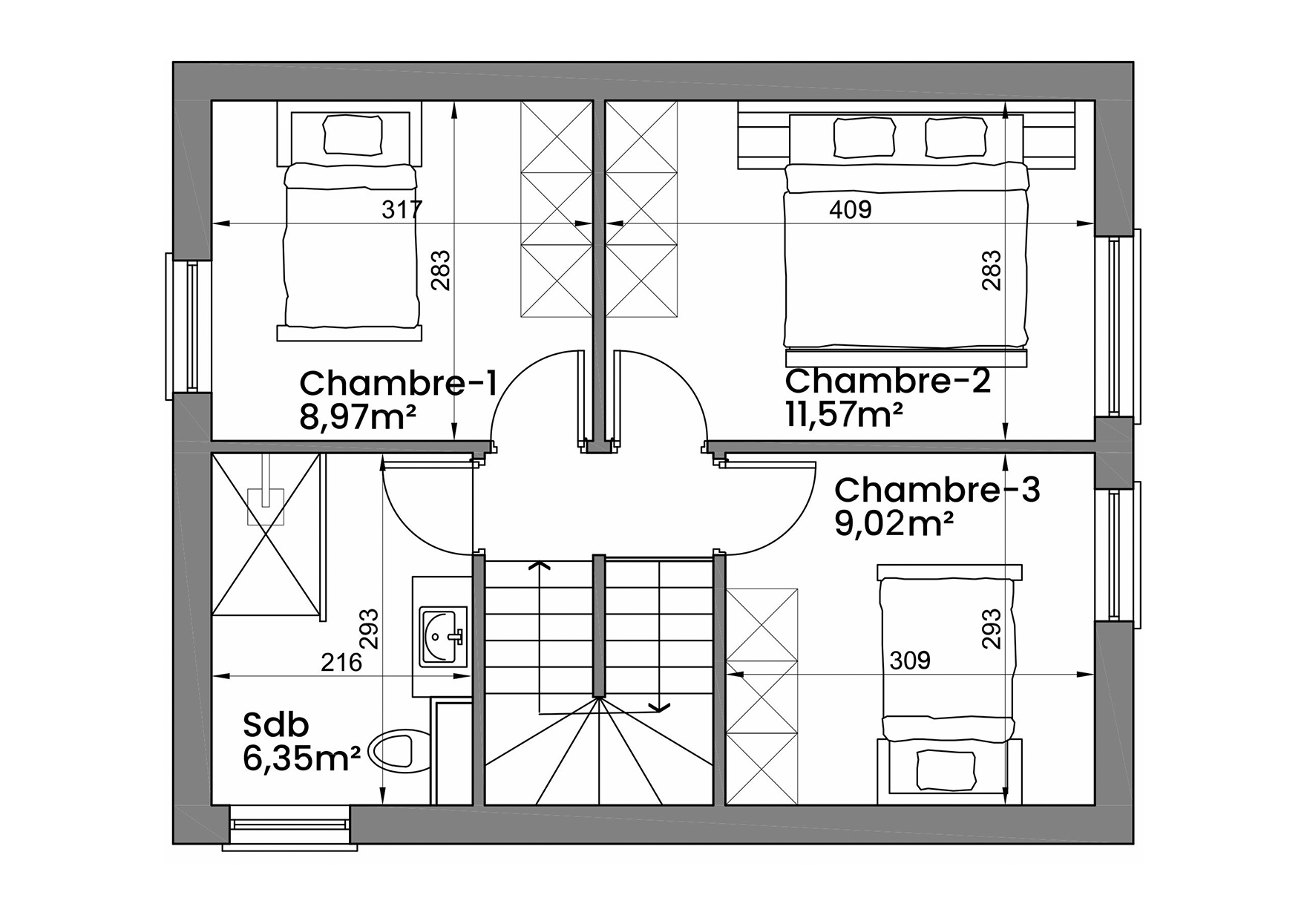 Plan étage TC02