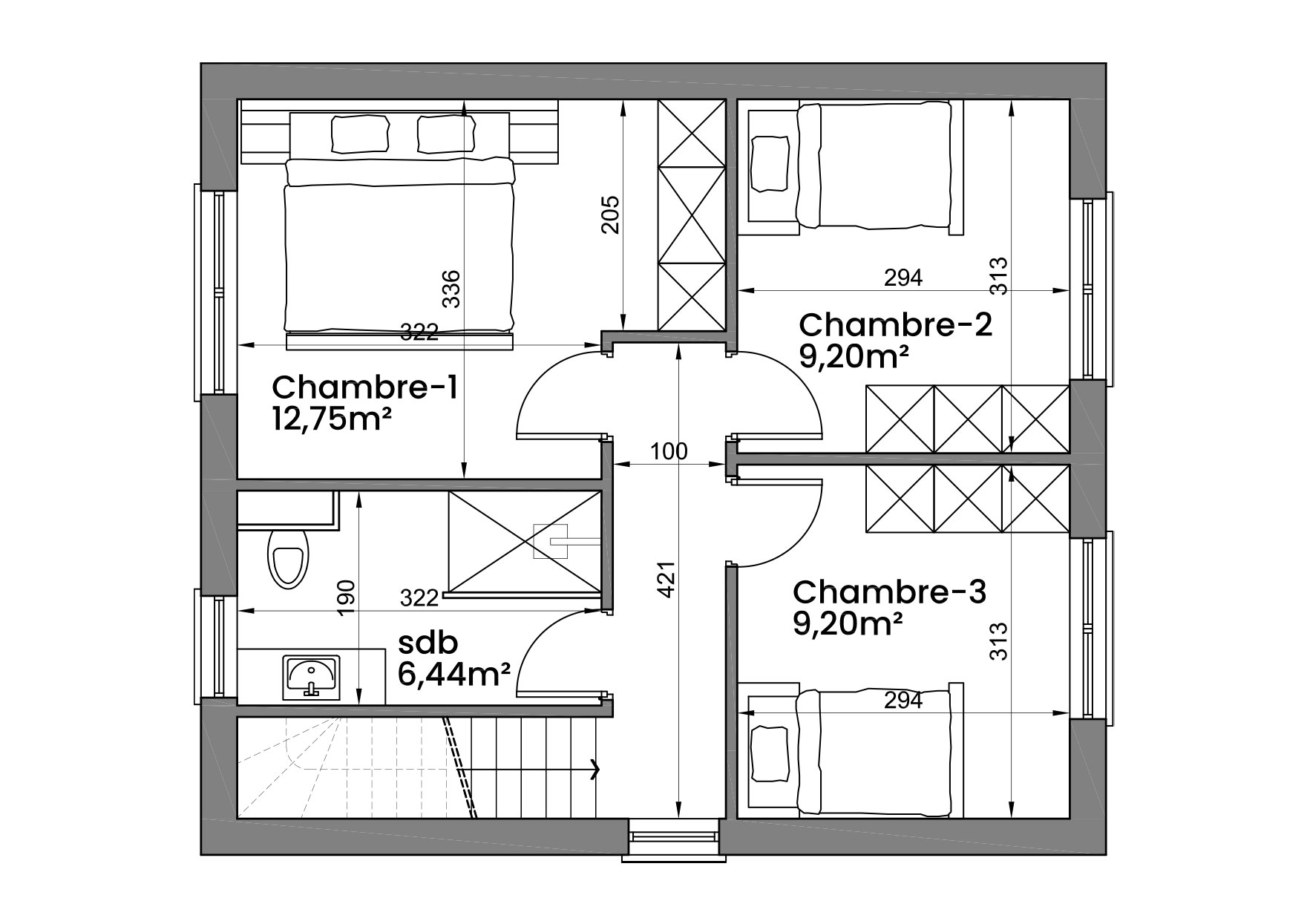 Plan étage TC01